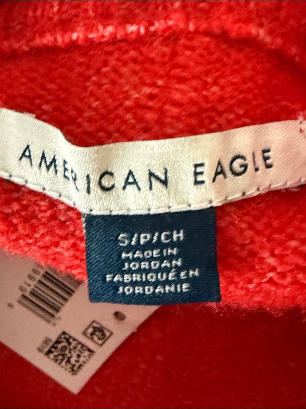 NWT American Eagle Coral Red Oversized Cozy Knit Sweater Size S - Picture 10 of 13